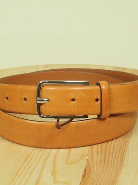 Hugo Boss Chuck-o Leather Dress Belt Mens 36 Light Tan